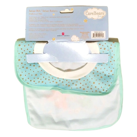 Care Bears Baby Infant Pullover Bib Wish Cheer Bear Wish Bear Girl Boy Pastel - Picture 5 of 12